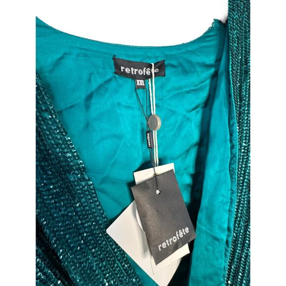 Retrofete NWT Gabrielle Sequin Robe Gown in Green Size XXL - Picture 3 of 7